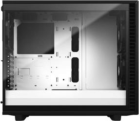img 2 attached to Fractal Design Define 7 Black and White E-ATX Silent Modular Tempered Glass Window Mid Tower Computer Case, Made of Brushed Aluminum and Steel