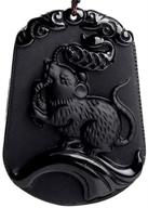 🔮 seo-enhanced obsidian gemstone zodiac necklace pendant – pure natural horoscope animal sign amulet logo