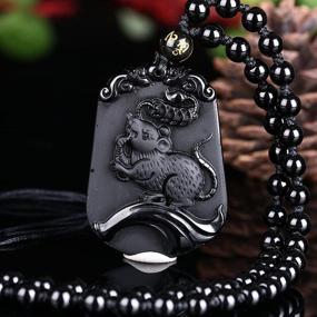 img 2 attached to 🔮 SEO-Enhanced Obsidian Gemstone Zodiac Necklace Pendant – Pure Natural Horoscope Animal Sign Amulet