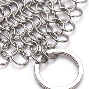 img 3 attached to Ralleyfun Cast Iron Cleaner 316L: Premium Stainless Steel Chainmail 🔗 Scrubber for Pre-Seasoned Pans, Skillets, Dutch Ovens, and Grills (8 INCH)
