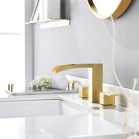 img 3 attached to 🚿 Enhance Your Bathroom Oasis: Phiestina NS WF02 1 BG Waterfall Widespread Faucet