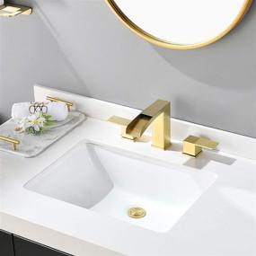 img 2 attached to 🚿 Enhance Your Bathroom Oasis: Phiestina NS WF02 1 BG Waterfall Widespread Faucet