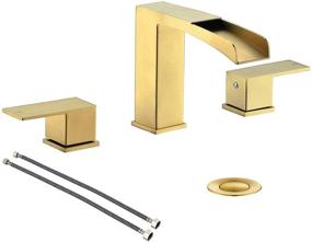 img 4 attached to 🚿 Enhance Your Bathroom Oasis: Phiestina NS WF02 1 BG Waterfall Widespread Faucet