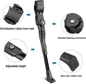 img 3 attached to 🚴 ZOSEN Bike Kickstand: Adjustable Bicycle Stand for 22 24 26 Inch and 700C Bicycles with 2 Hexagon Wrenches - Sturdy and Convenient!