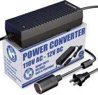 🔌 p.i. auto store premium 110v / 120v ac to 12v dc power converter/adapter/transformer 10 amp - fcc & ce approved for use with 12v max 10 amp cigarette lighter accessories logo