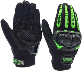 img 3 attached to 🧤 LVNRIDS Motorcycle Gloves with Touchscreen | Reliable Racing Gloves for Men and Women | Perfect for Motocross, BMX, ATV & MTB Riding | Cycling Green M