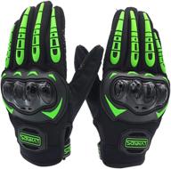 🧤 lvnrids motorcycle gloves with touchscreen | reliable racing gloves for men and women | perfect for motocross, bmx, atv & mtb riding | cycling green m logo