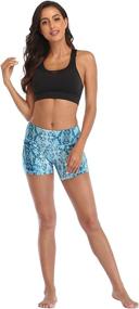 img 3 attached to 🏋️ HDE Women's Workout Shorts 4 Inch Inseam - Athletic Shorts for Gym, Yoga, Running, Volleyball: Find Your Perfect Fit!