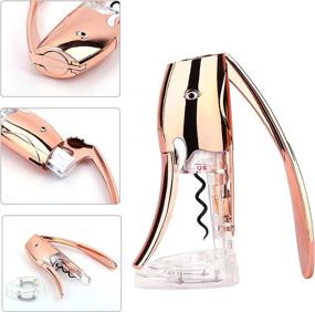 img 3 attached to 🍷 Premium Rose Gold Wine Opener Set: Foil Cutter, Stopper - Ideal for Kitchen, Chateau Restaurants, Bars - Perfect Gifts for Servers and Bartenders