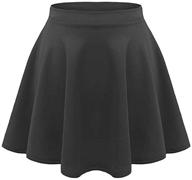 stylish loxdonz girls kids casual mini flared skater skirt with stretch waistband logo