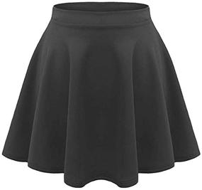 img 2 attached to Stylish Loxdonz Girls Kids Casual Mini Flared Skater Skirt with Stretch Waistband