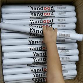img 2 attached to 📽️ Yandood Projector Screen DIY Material - 14x24 inches, 4K Ultra HD, EPPE Material - White/Grey, Black Backing - 2pcs Pack - Color Swatch Sample