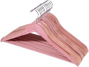 img 4 attached to 🪧 High-Quality Solid Cedar Hangers 12 Pack - Durable Wooden Hangers with 360 Degree Swivel Hook for a Neat Closet