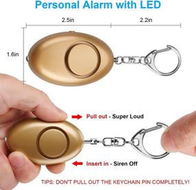img 1 attached to Safesound Personal Alarms: Zabree 130DB Keychain Alarm – Safety Device for Women, Children, and Elders