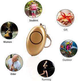 img 3 attached to Safesound Personal Alarms: Zabree 130DB Keychain Alarm – Safety Device for Women, Children, and Elders