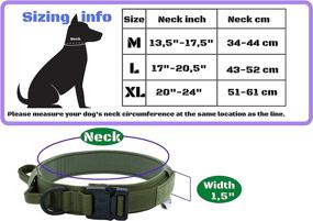 img 3 attached to 🐶 TUBERK K9 Tactical Dog Collar – Adjustable Nylon Dog Collar in Brown, Black, or Green – Sizes for Medium, Large, and X-Large Dogs – Sturdy Metal Buckle Dog Collar