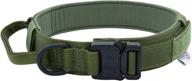 🐶 tuberk k9 tactical dog collar – adjustable nylon dog collar in brown, black, or green – sizes for medium, large, and x-large dogs – sturdy metal buckle dog collar logo