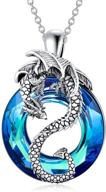 dragon necklace sterling crystal jewelry logo