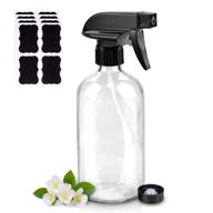 🌿 clear glass spray bottles with adjustable nozzle - 16oz refillable containers for cleaning, gardening, aromatherapy, and more! logo