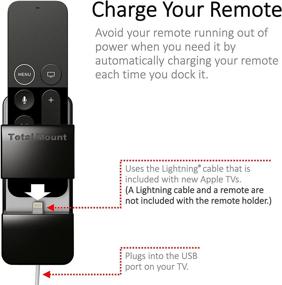 img 1 attached to Держатель пульта дистанционного управления TotalMount для Apple TV: защита черных пультов Apple TV