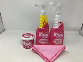 img 3 attached to Stardrops Bundle: The Pink Stuff Miracle Cleaning Paste, Multi-Purpose Spray, Bathroom Foam & Microfiber Cloth - 4-Pack