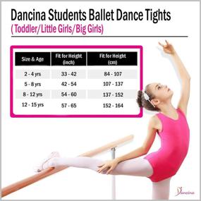 img 1 attached to 🩰 Dancina Girls' Footed Ballet Dance School Tights: Perfect for Toddler, Little Girls, and Big Girls