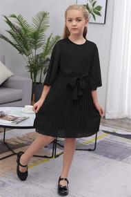 img 1 attached to GORLYA Elegant Chiffon Pleated GOR1032