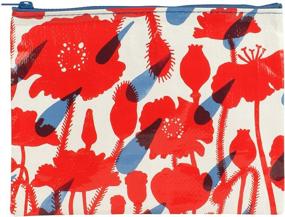 img 1 attached to 🌸 Blue Q Flower Shower Zipper Pouch: Eco-Friendly, Colorful Chunky Zipper, 7.25"h x 9.5"w (Red)