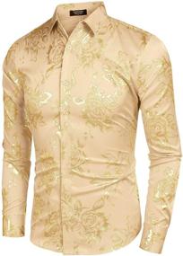 img 2 attached to Exquisite COOFANDY Luxury Printed Shirts for Fashionable Men