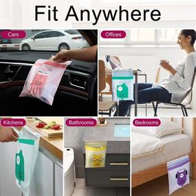 img 3 attached to 🚗 60PCS Portable Car Trash Bag - Convenient Stick-On Disposable Car Garbage Bags - 100% Leak-Proof Vomit Bag, Durable & Beautiful - Ideal for Car, Office, Kitchen, and Travel Storage