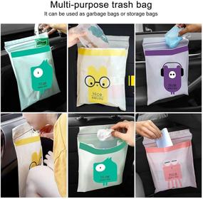 img 1 attached to 🚗 60PCS Portable Car Trash Bag - Convenient Stick-On Disposable Car Garbage Bags - 100% Leak-Proof Vomit Bag, Durable & Beautiful - Ideal for Car, Office, Kitchen, and Travel Storage