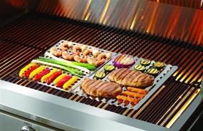 img 1 attached to 🔥 Mr. Bar-B-Q 06039Y Dual Sided Reusable BBQ Sheet - Commercial Grade Stainless Steel - User-Friendly Grilling Accessories - Ideal for Messy Grids - Excellent for Delicate Foods - 12 x 18 Inches