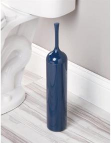 img 3 attached to 🚽 mDesign Navy Blue Slim Toilet Bowl Brush and Holder - Space-Saving Bathroom Storage and Organizational Solution