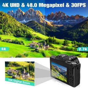 img 3 attached to 📸 4K WiFi Video Camera Camcorder VideoSky UHD 48MP with Touch Screen, 16X Digital Zoom, Wide Angle Lens for YouTube Vlogging