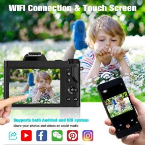 img 2 attached to 📸 4K WiFi Video Camera Camcorder VideoSky UHD 48MP with Touch Screen, 16X Digital Zoom, Wide Angle Lens for YouTube Vlogging