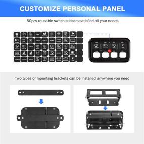 img 1 attached to 🚗 Partol 8 Gang Switch Panel: Universal Circuit Control Box with Touch Panel Switches - Ideal for Truck, ATV, UTV, Boat, Marine, SUV - Blue Backlit LED System