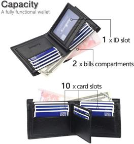 img 3 attached to 👛 Imeetu Leather Wallet: Uniquely Stylish Men's Bifold Accessory