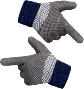 img 2 attached to Warm and Stylish LETHMIK Winter Gloves for Women: Knitted Men's Accessories for Gloves & Mittens