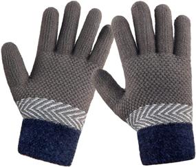 img 4 attached to Warm and Stylish LETHMIK Winter Gloves for Women: Knitted Men's Accessories for Gloves & Mittens