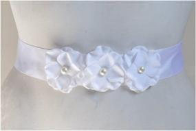 img 1 attached to 🎀 Stylish Silk Belt for Women's Wedding & Bridesmaid Dresses | Flower Girls Sash Ribbon Belt JA79