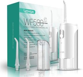 img 4 attached to 🚿 VOYOR Cordless Water Flosser with Double Detachable Water Tanks: Portable & Rechargeable for Teeth, Braces, Bridges - WF500