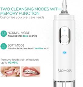 img 1 attached to 🚿 VOYOR Cordless Water Flosser with Double Detachable Water Tanks: Portable & Rechargeable for Teeth, Braces, Bridges - WF500