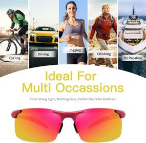 img 3 attached to 🕶️ OSLOB TR90 Polarized Sports Sunglasses ST002 for Cycling, Running, and Driving – Enhance Your Vision!