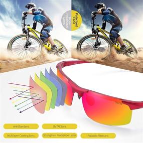 img 2 attached to 🕶️ OSLOB TR90 Polarized Sports Sunglasses ST002 for Cycling, Running, and Driving – Enhance Your Vision!