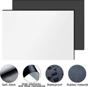 img 2 attached to 🪑 Set of 4 Black Self-Adhesive Rubber Non Slip Pads for Furniture Grippers and Floor Protection Stoppers