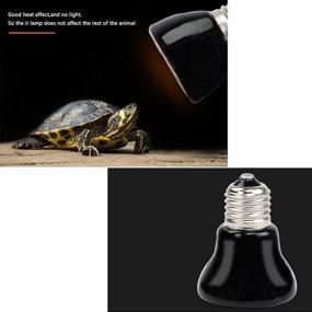 img 1 attached to 🔥 100W Mini Ceramic Infrared Heat Emitter Bulb (2 Pack) for Reptile, Snake, Turtle, Lizard, Chicken, Brooder Coop - No Light, 110V