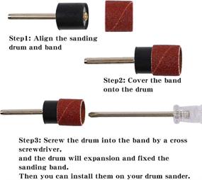 img 1 attached to 🔧 Coceca 458pcs Sanding Drums and Sleeves Kit for Drum Sander with 24pcs Drum Mandrels and 2pcs Self-Tightening Drill Chuck