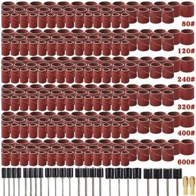 img 4 attached to 🔧 Coceca 458pcs Sanding Drums and Sleeves Kit for Drum Sander with 24pcs Drum Mandrels and 2pcs Self-Tightening Drill Chuck