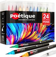 🖌️ vibrant watercolor brush pens for scrapbooking & stamping: discover poétique's refillable magic! logo