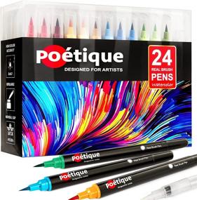 img 4 attached to 🖌️ Vibrant Watercolor Brush Pens for Scrapbooking & Stamping: Discover Poétique's Refillable Magic!